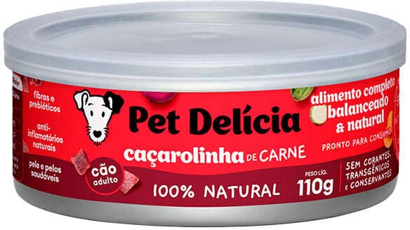 PET DELICIA CAÇAROLINHA DE CARNE 110GRS (CÃO)