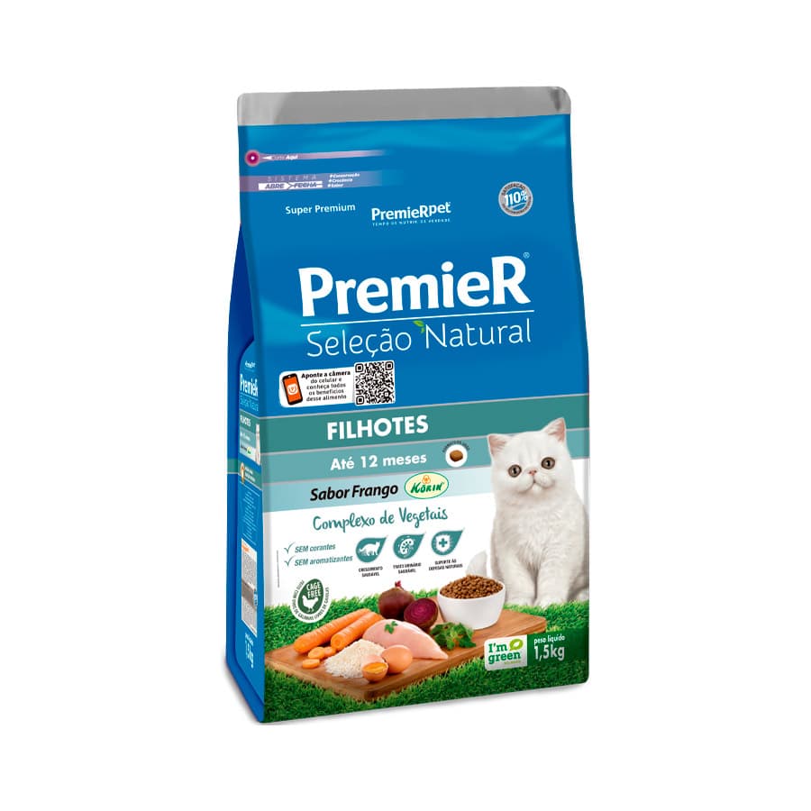 PREMIER SEL.NAT.GATO FILHOTE 1.5KG