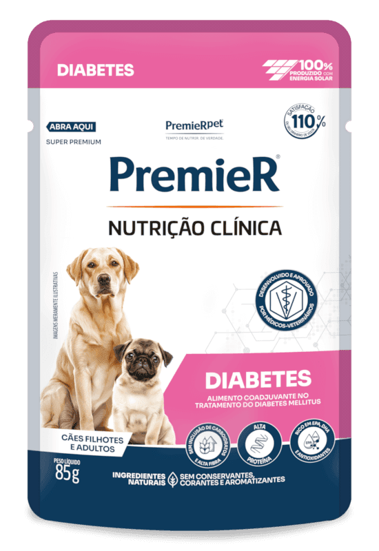 PREMIER NUTR CLIN UMIDOS CAES DIABETES 20X85GRS