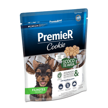 PREMIER COOKIE FILHOTES COCO/AVEIA 250GR