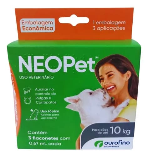 NEOPET 0.67ML C/3 FLACONETES ATÉ 10KG