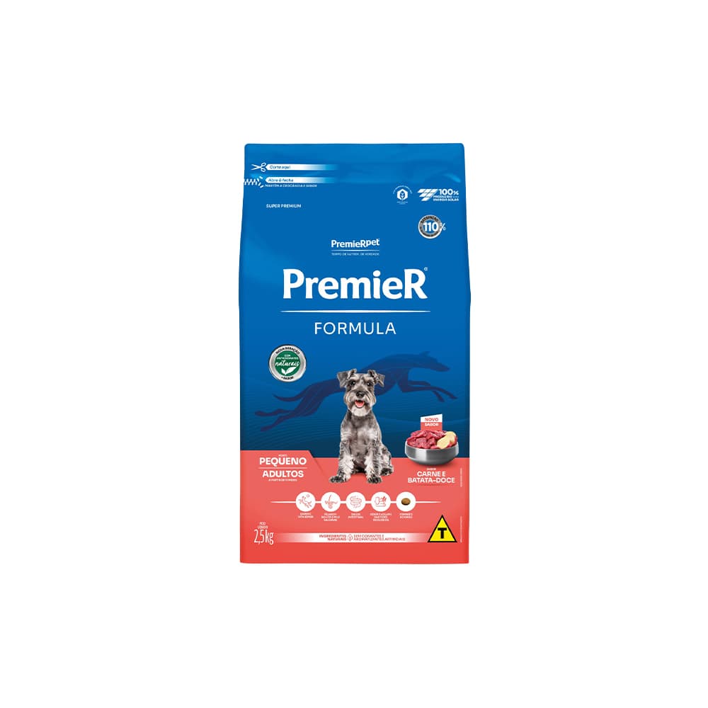 PREMIER FOR AD. RÇS PEQ CARNE 2,5 KG