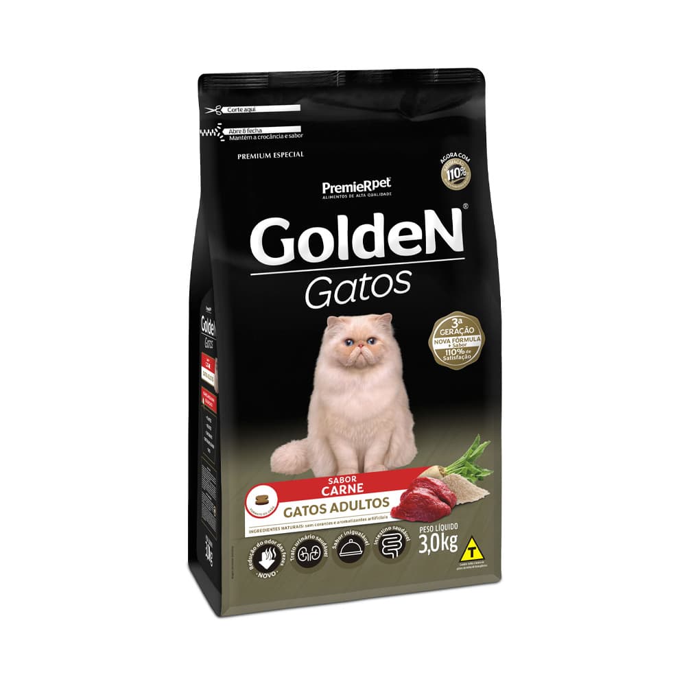 GOLDEN GATOS ADULTO CARNE 3KG