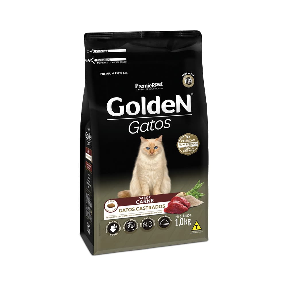 GOLDEN GATOS AD.CAST. CARNE 1KG
