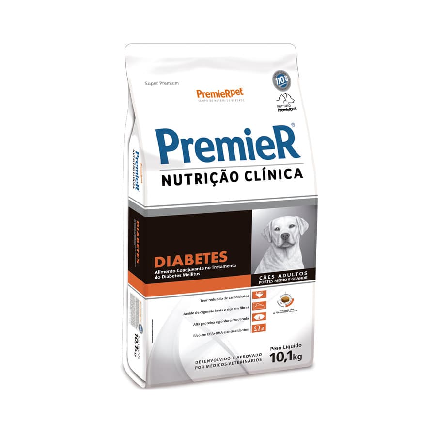 PREMIER NUTR.CÃO DIABETES MED/GDE 10.1KG