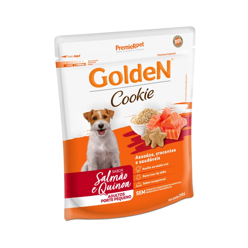 GOLDEN COOKIE AD.PEQ.PORTE SALMAO & QUINOA 350GRS