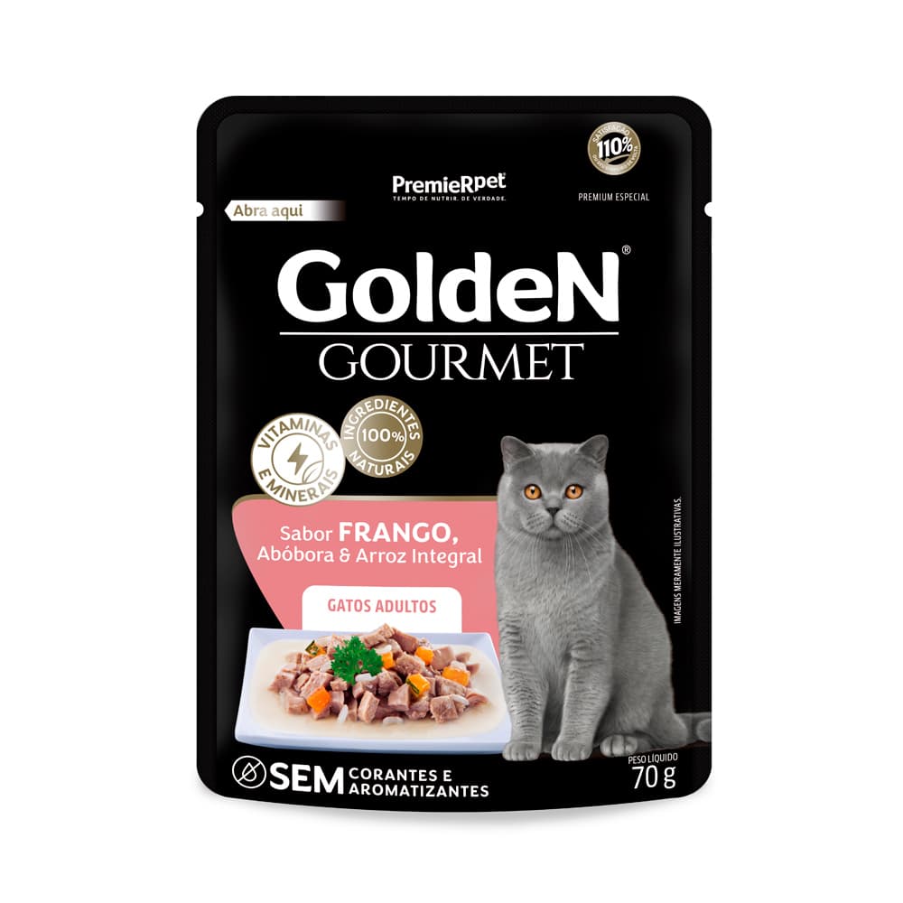 GOLDEN GOURMET GATO AD. FRANGO 20X70GRS