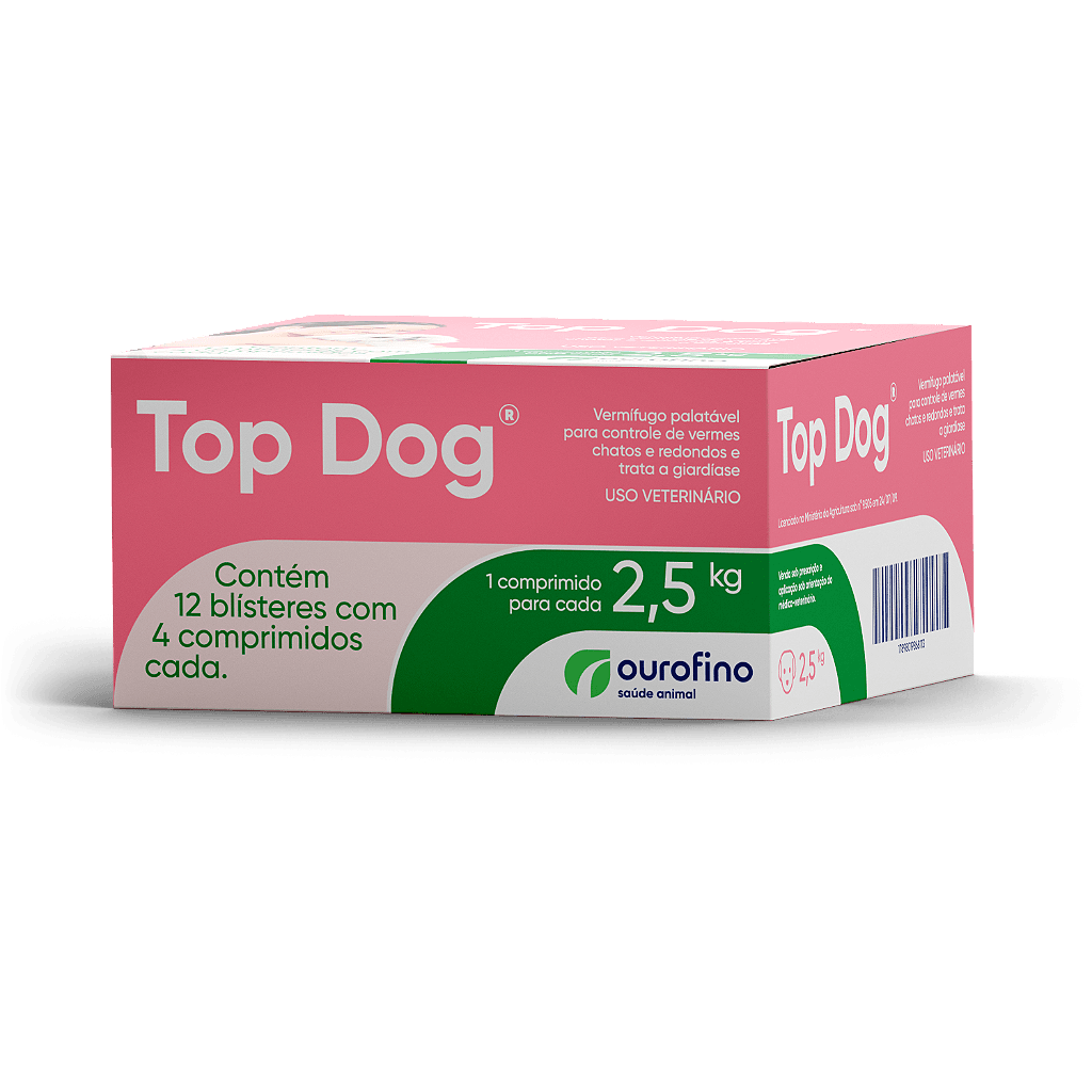TOP DOG 2.5KG DISPLAY C/12 BLISTERES (250MG)